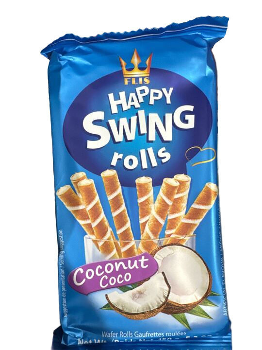 Happy Swing Rolls Coconut 150g -  Case of 16