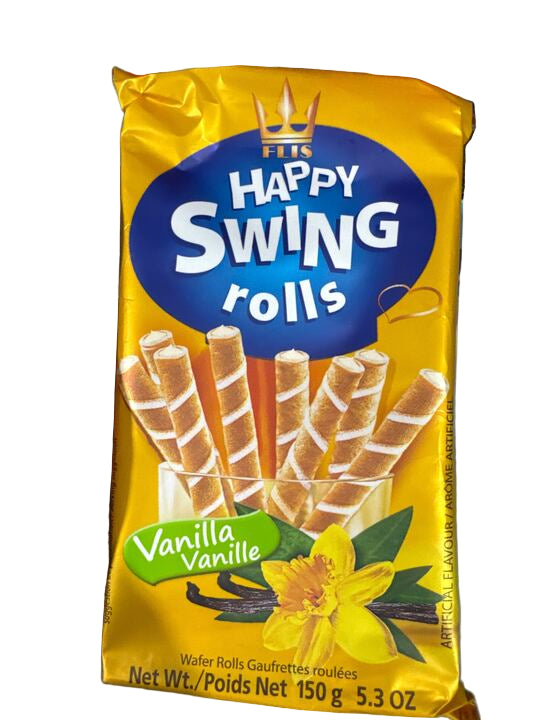 Happy Swing Rolls Vanilla 150g -  Case of 16