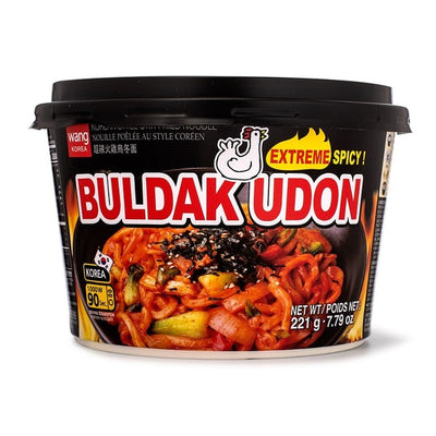 Wang Buldak Udon Extreme Spicy Stir Fried Noodle Soup 215.5g (6 pack)