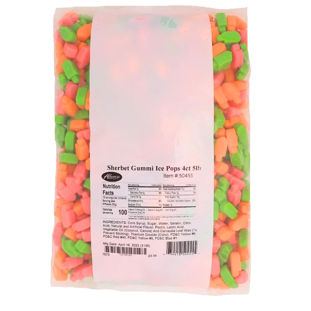 Albanese Sherbet Gummi Ice Pops 5lb
