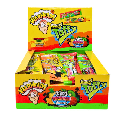 Warheads Sour Taffy Bar 2in1 Tropical 42g (Case of 24)
