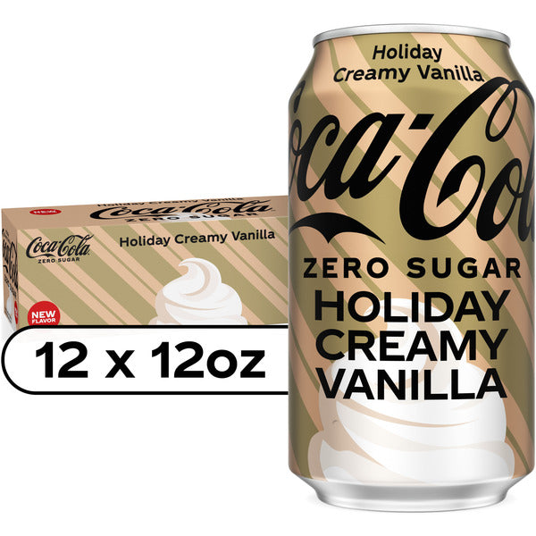 Coca Cola Holiday Creamy Vanilla ZERO 355ml - Case of 12