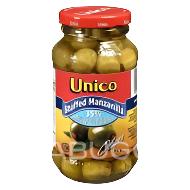 Unico Stuffed Manzanilla Olives 35% Less Salt 375ml - Case of 12
