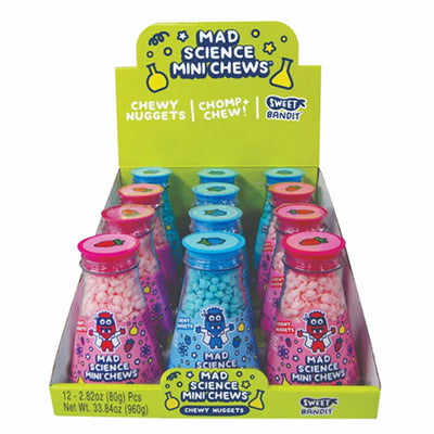 Sweet Bandit Mad Science Mini Chews Candy 80g (Case of 12) - UK