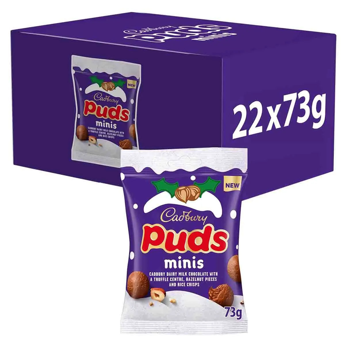 Cadbury Puds Minis 73g - Case of 22 (UK)
