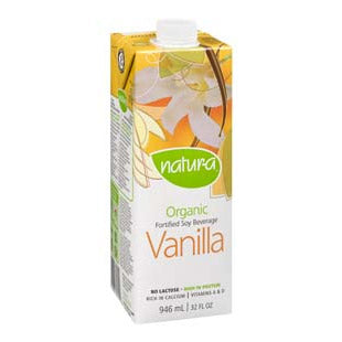 Natur-a Organic Fortified Soy Beverage Vanilla 946ml - Case of 12