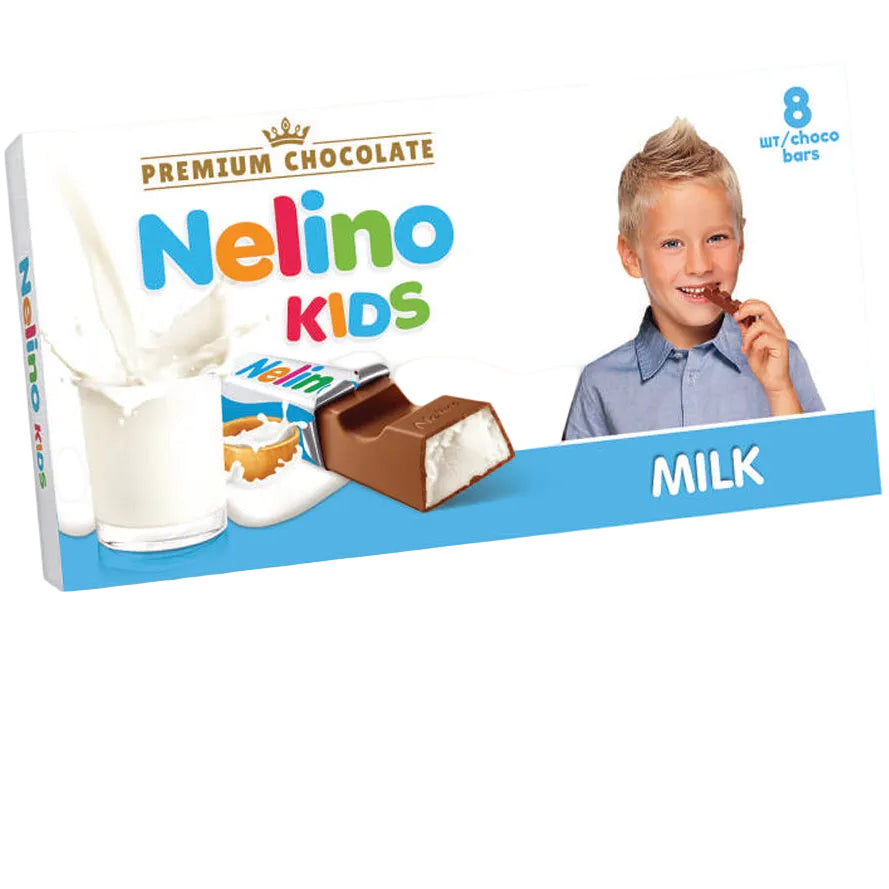 Nelino Kids Milk Chocolate 100g 8ct - Case of 20