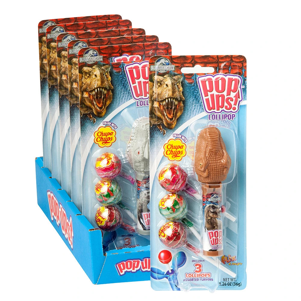 Pop Ups Lollipop Jurassic World - 6ct