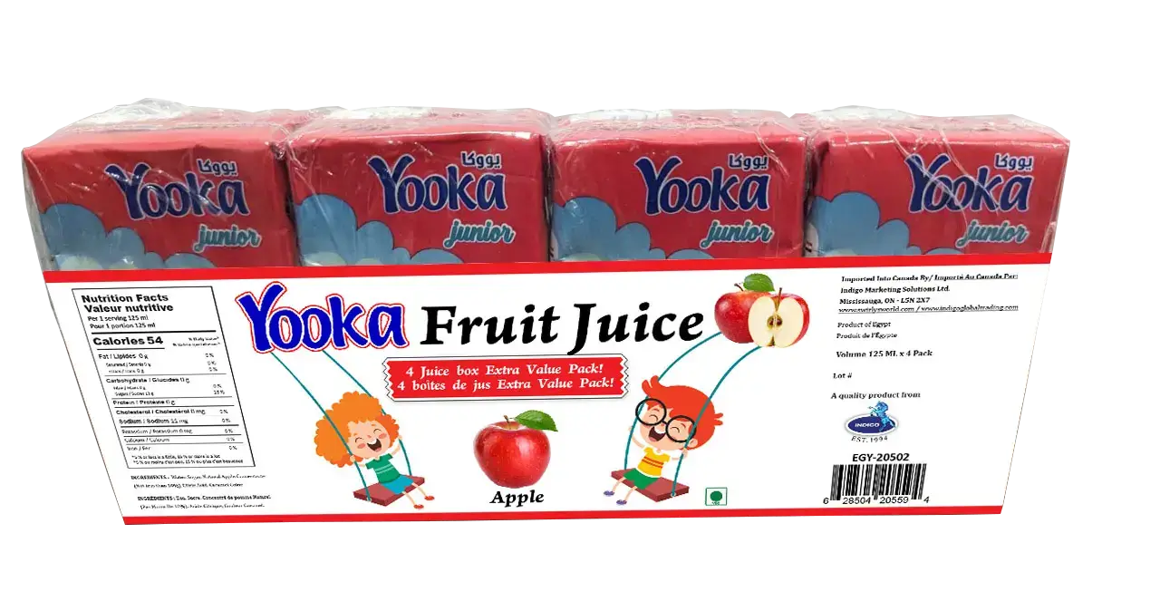 Yooka Fruit Juice Apple 125g - 4 Pack