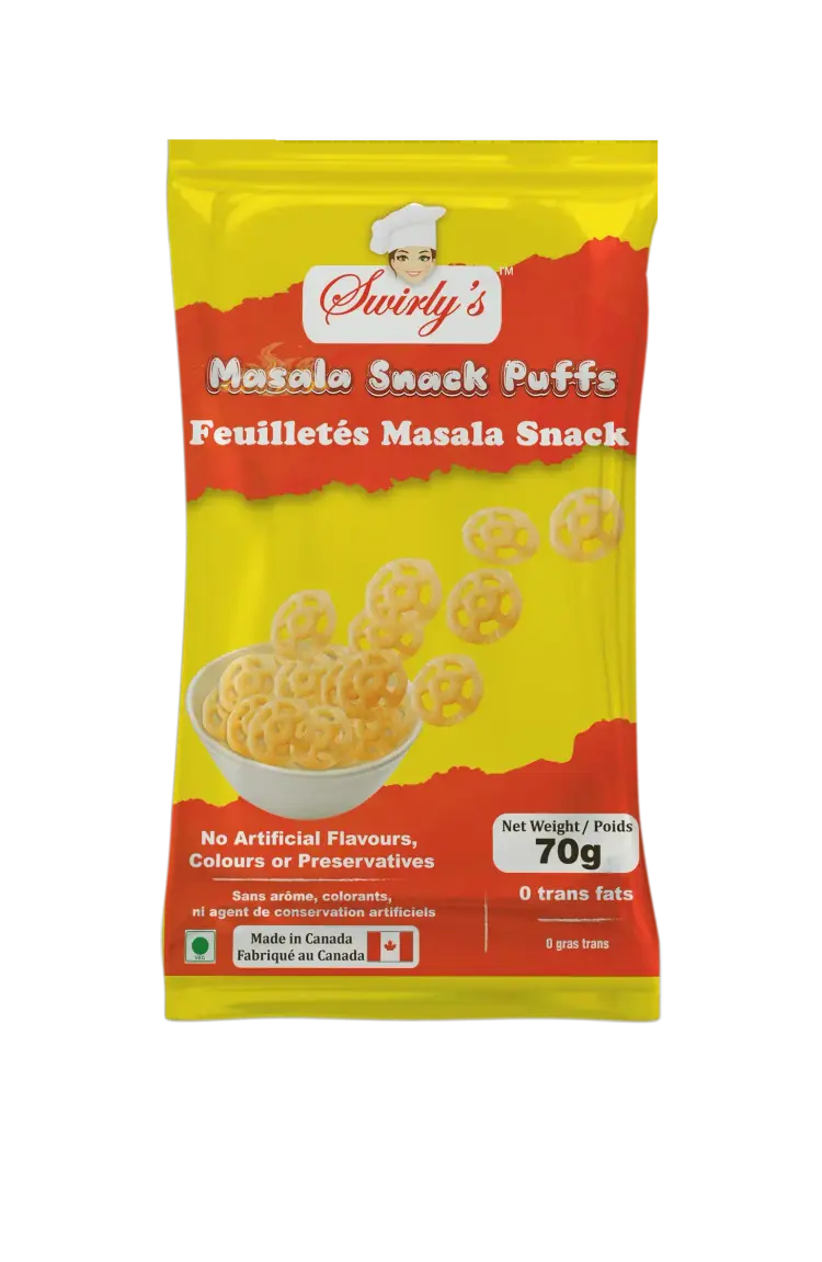 Swirly's Masala Snack Puffs 70g - Case of 12