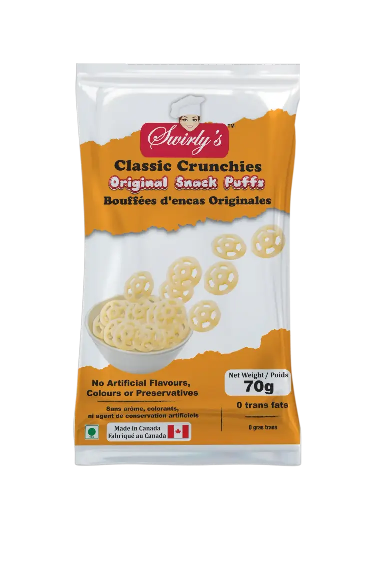 Swirly's Classic Crunchies Original Snack Puffs 70g - Case of 12