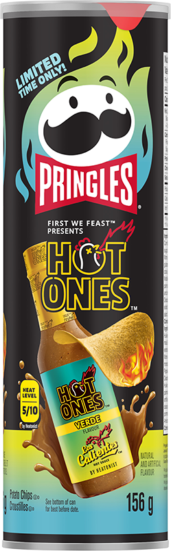 Pringles Hot One's Verde 156g - Case of 14