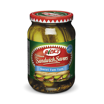 Bick’s Sandwich Savers Sweet Yum Yum Pickles 500ml - Case of 12