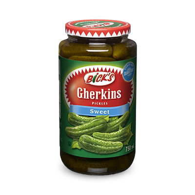 Bick’s Gherkins Sweet Pickles 375ml - Case of 12