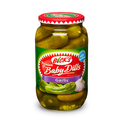 Bick’s Baby Dills Garlic Pickles 500ml - Case of 12