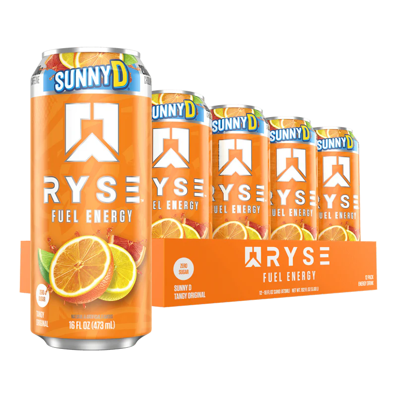 Ryse Fuel Energy Drink Sunny D Tangy Original 473ml - Case of 12