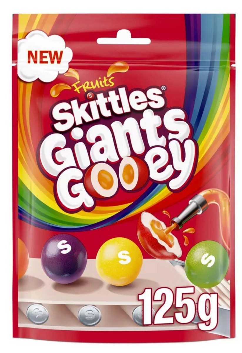 Skittles Giants Gooey 125g - Case of 12 (UK)