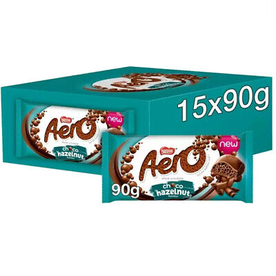 Aero Choco Hazelnut Bar 90g - Case of 15 - UK