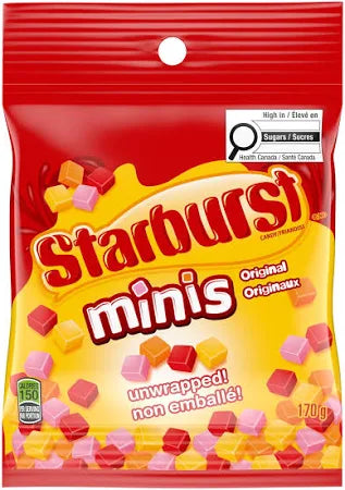 Starburst Minis Original Peg Bag 170g - Case of 12