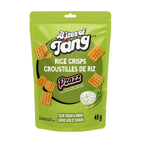Pzazz Rice Crisps Sour Cream & Onion 45g - 12 Pack