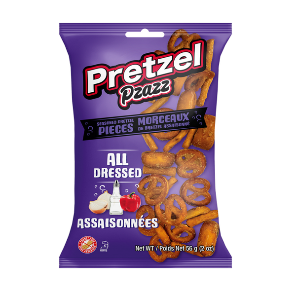 Pretzel Pzazz All Dressed 56g - 12 Pack