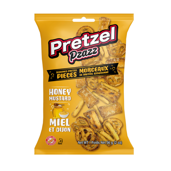 Pretzel Pzazz Honey Mustard 56g - 12 Pack