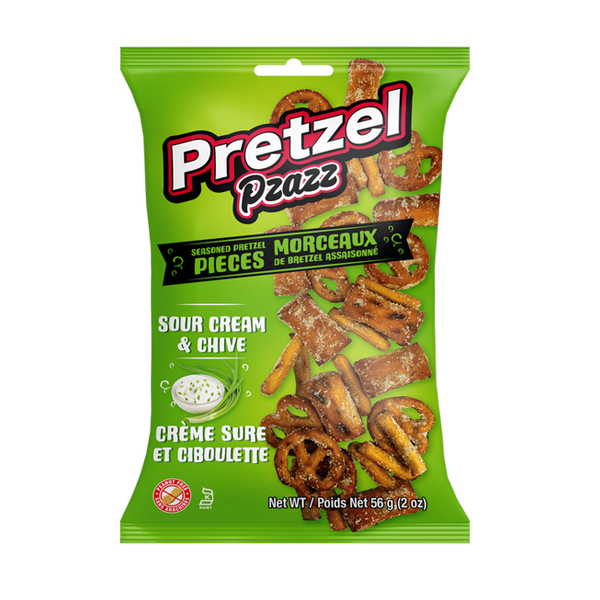 Pretzel Pzazz Sour Cream & Chive 56g - 12 Pack