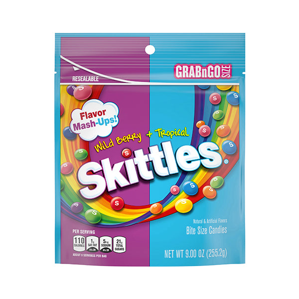 Skittles Wild Berry + Tropical Peg Bag 255.2g - Case of 12