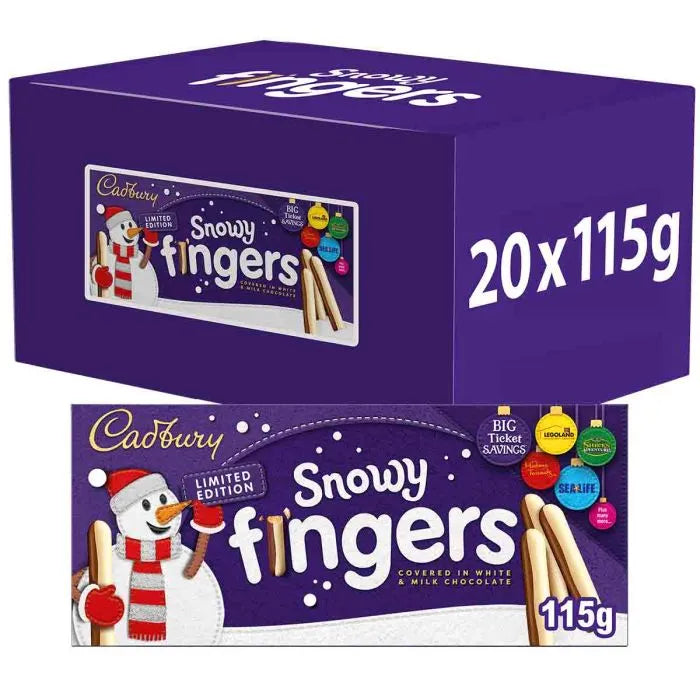 Cadbury Snowy Fingers 115g - Case of 20