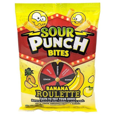Sour Punch Bites Banana Roulette 142g - Case of 12