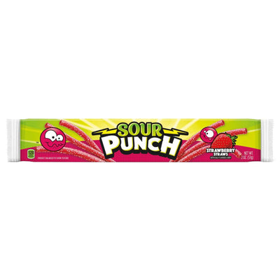 Sour Punch Strawberry Straws Candy - 12ct