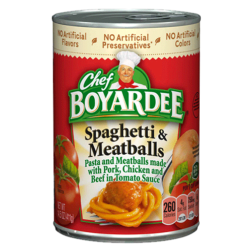 Chef Boyardee Spaghetti & Meatballs 425g - Case of 12