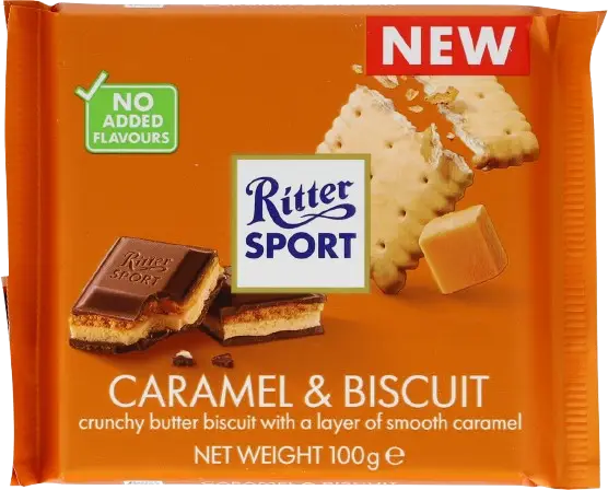 Ritter Sport Caramel & Biscuit Bars 100g - 11ct