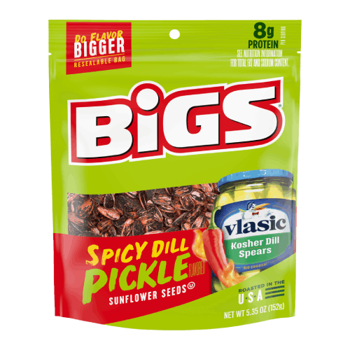 Bigs Spicy Dill Pickle Sunflower Seeds Bag - Case of 12