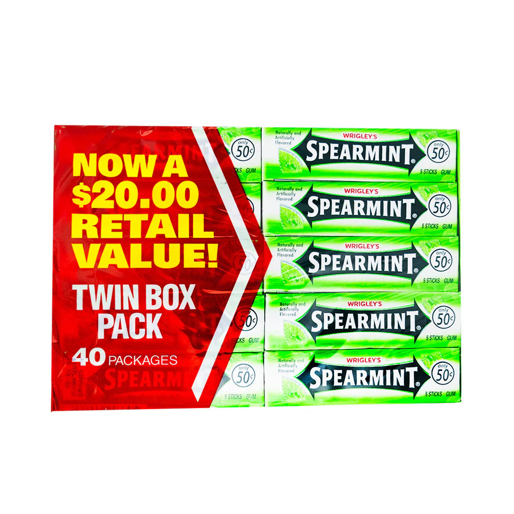 Wrigley's Spearmint Gum 5 Pcs - 40ct