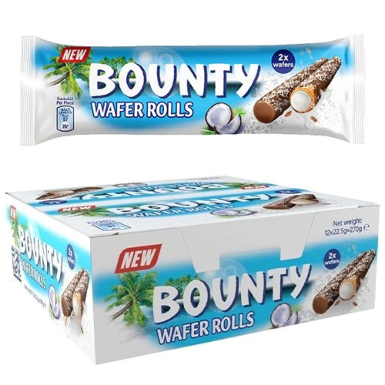 Bounty Wafer Rolls - 12ct (EU)