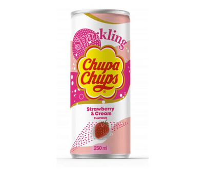 Chupa Chups Sparkling Strawberry & Cream - Korea (Case of 24)