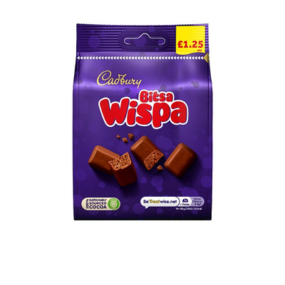 Cadbury Bitsa Wispa Pouch 95G - Case Of 10 (UK Imported)