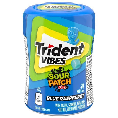 Trident Vibes Blue Raspberry Sour Patch Btl 40pc - (Box of 6)