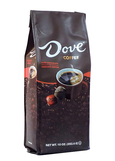 Dove Dark Chocolate Ground Coffee 10oz Bag (Case of 6)