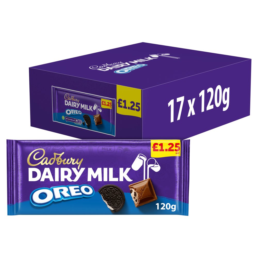 Cadbury Dairy Milk Oreo Bar 120g - Case of 17 - UK