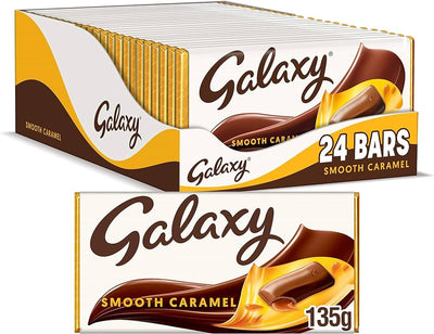 Galaxy Smooth Caramel Bar 135G - Case Of 24  (UK Imported)