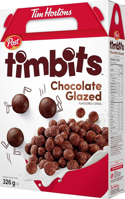 Post Timbits Choc Glaced Cake Cereal 326G
