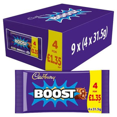 Cadbury Boost 4 Pack Pm 126G - Case Of 9 (UK Imported)