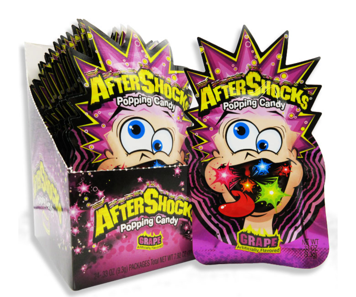 AfterShocks Popping Candy Grape (Case of 24)