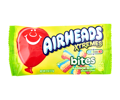 Airheads Xtremes Bites Rainbow Berry 57g (Case of 18)