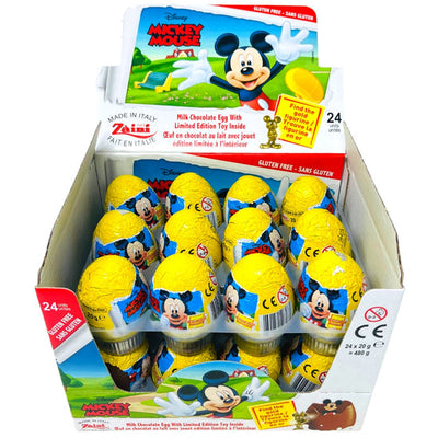 Zaini Disney Mickey Mouse Chocolate Egg 20G 24Ct