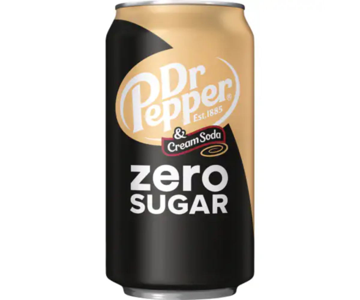 Dr Pepper Cream Soda Zero Sugar - Case of 12