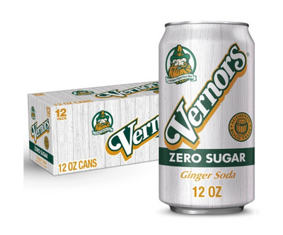 Vernors Ginger Ale Zero Sugar - Case of 12