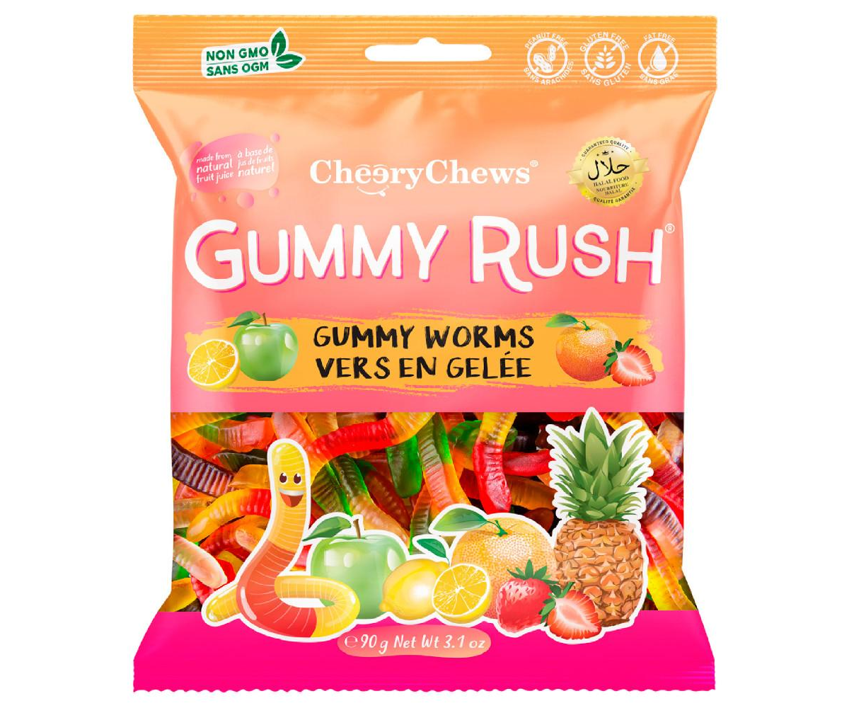 Gummy Rush Gummy Worms (Case of 12)